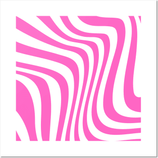 Pink Wavy Pattern #005 Posters and Art